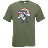 Humor - Unikornis a Tyrexen férfi rövid ujjú póló