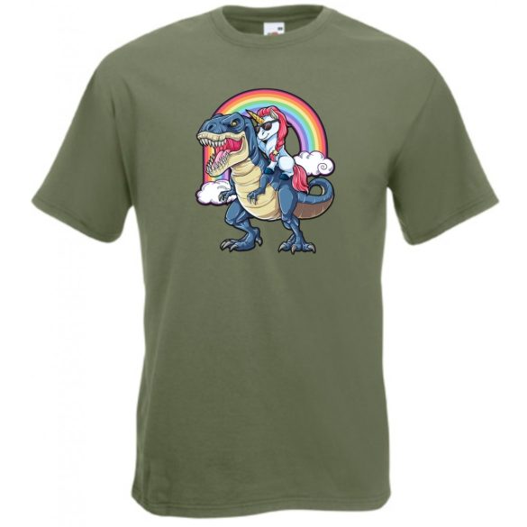 Humor - Unikornis a Tyrexen férfi rövid ujjú póló