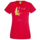 Női Design - Pillangós női fej 2. női rövid ujjú póló