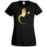 Női Design - Pillangós női fej 3. női rövid ujjú póló