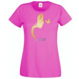 Női Design - Pillangós női fej 3. női rövid ujjú póló