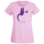 Női Design - Pillangós női fej 3. női rövid ujjú póló