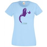 Női Design - Pillangós női fej 3. női rövid ujjú póló