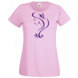 Női Design - Pillangós női fej 4. női rövid ujjú póló