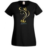 Női Design - Pillangós női fej 4. női rövid ujjú póló