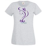 Női Design - Pillangós női fej 4. női rövid ujjú póló