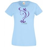 Női Design - Pillangós női fej 4. női rövid ujjú póló