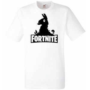 Game fan Llama stencil - Fortnite stílus férfi rövid ujjú póló