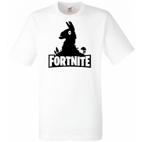 Game fan Llama stencil - Fortnite stílus férfi rövid ujjú póló