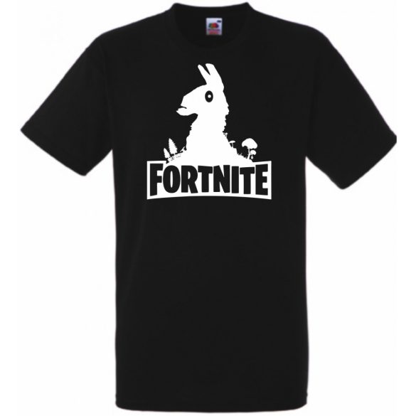 Game fan Llama stencil - Fortnite stílus férfi rövid ujjú póló