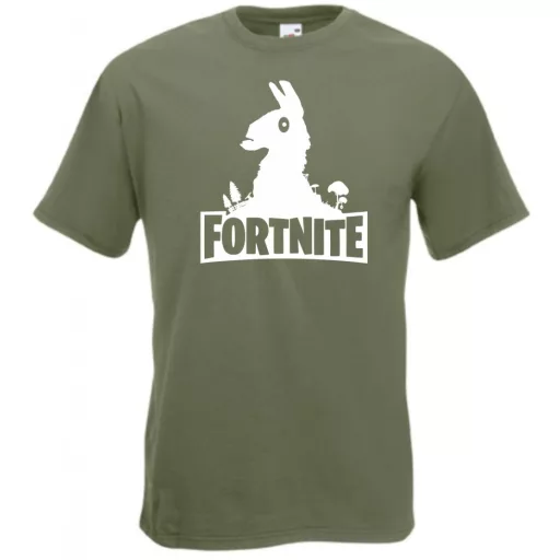 Game fan Llama stencil - Fortnite stílus férfi rövid ujjú póló