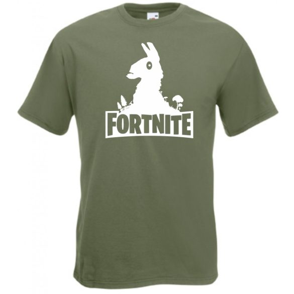 Game fan Llama stencil - Fortnite stílus férfi rövid ujjú póló