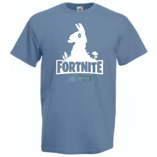 Llama - Fortnite stílus férfi rövid ujjú póló