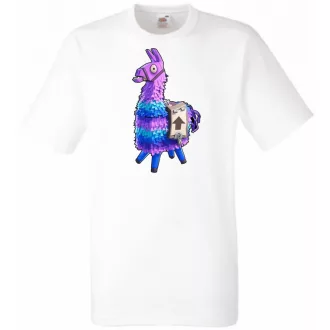 Game fan Llama - Fortnite stílus férfi rövid ujjú póló