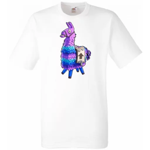 Game fan Llama - Fortnite stílus férfi rövid ujjú póló