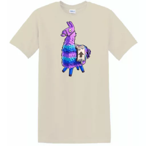 Game fan Llama - Fortnite stílus férfi rövid ujjú póló