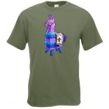 Game fan Llama - Fortnite stílus férfi rövid ujjú póló