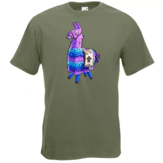 Game fan Llama - Fortnite stílus férfi rövid ujjú póló