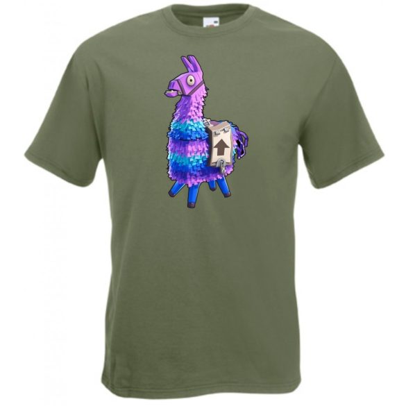Game fan Llama - Fortnite stílus férfi rövid ujjú póló