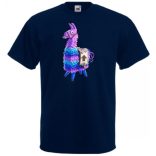 Game fan Llama - Fortnite stílus férfi rövid ujjú póló