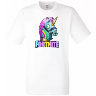   Unicorn Llama - Game fan Fortnite stílus férfi rövid ujjú póló