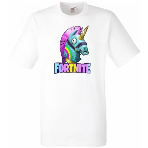 Unicorn Llama - Game fan Fortnite stílus férfi rövid ujjú póló