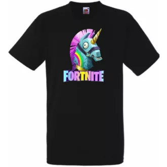   Unicorn Llama - Game fan Fortnite stílus férfi rövid ujjú póló
