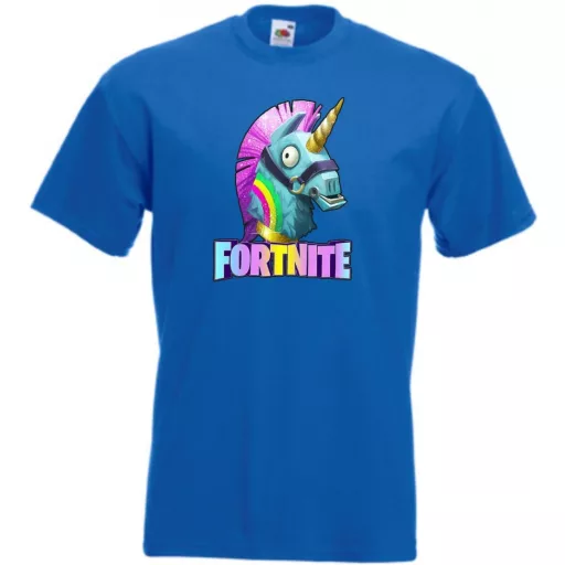 Unicorn Llama - Game fan Fortnite stílus férfi rövid ujjú póló