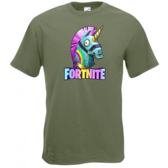 Unicorn Llama - Game fan Fortnite stílus férfi rövid ujjú póló