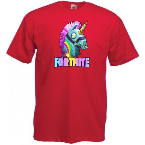 Unicorn Llama - Game fan Fortnite stílus férfi rövid ujjú póló