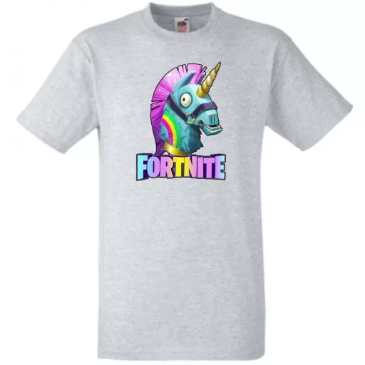 Unicorn Llama - Game fan Fortnite stílus férfi rövid ujjú póló