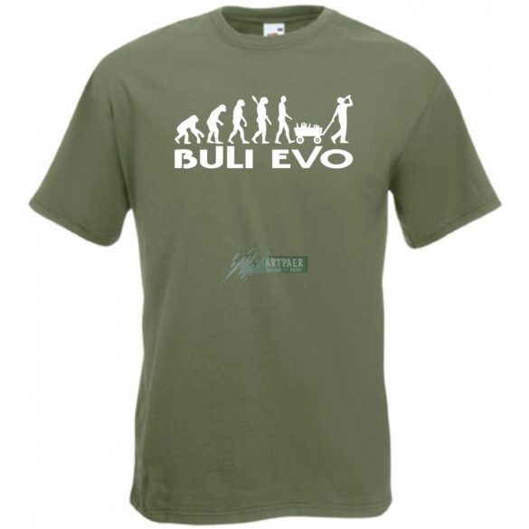 Buli Legénybúcsú Evolúció férfi rövid ujjú póló