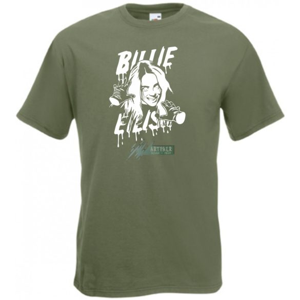 Fan - Billie Eilish rajz férfi rövid ujjú póló