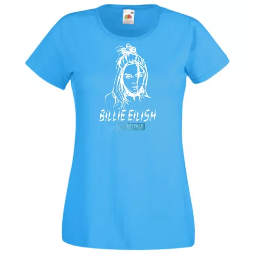 Fan - Billie Eilish rajz női rövid ujjú póló