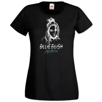Fan - Billie Eilish rajz női rövid ujjú póló