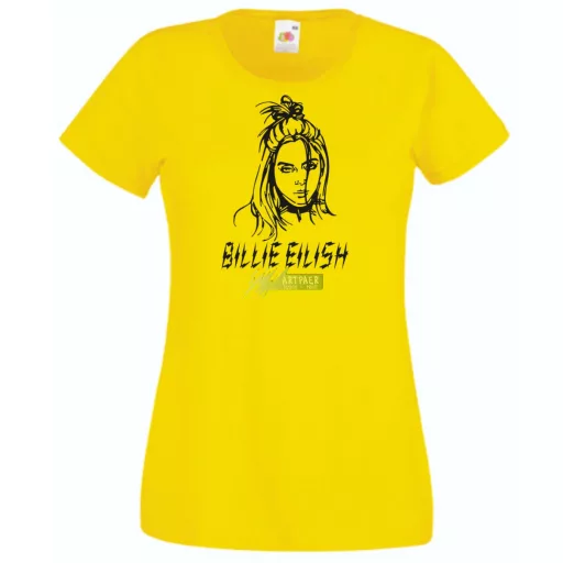 Fan - Billie Eilish rajz női rövid ujjú póló