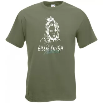 Fan - Billie Eilish rajz férfi rövid ujjú póló