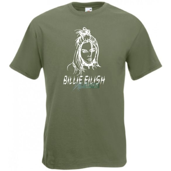 Fan - Billie Eilish rajz férfi rövid ujjú póló
