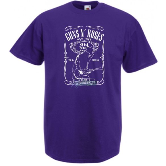 Whisky - Slash - Guns & Roses férfi rövid ujjú póló