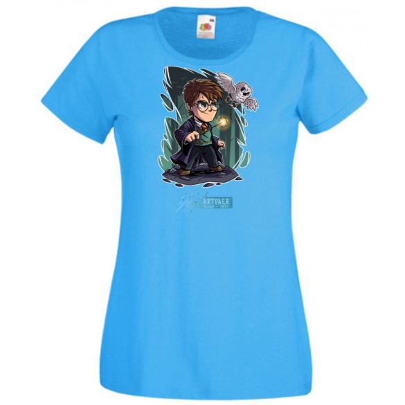 Kicsike varázsló tanonc bagollyal -C - női rövid ujjú póló