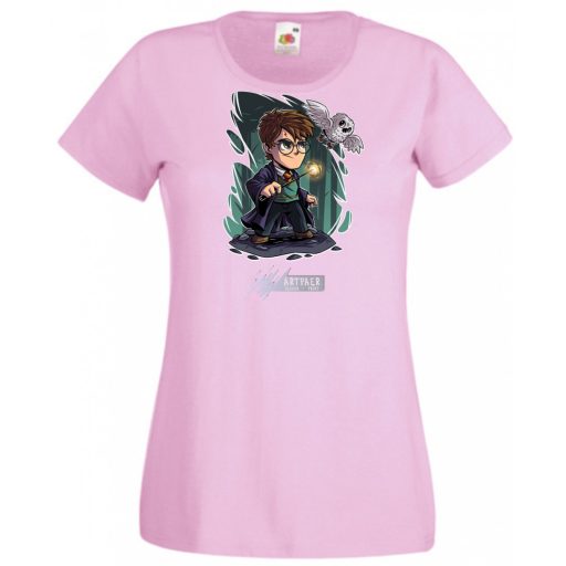 Kicsike varázsló tanonc bagollyal -C - női rövid ujjú póló