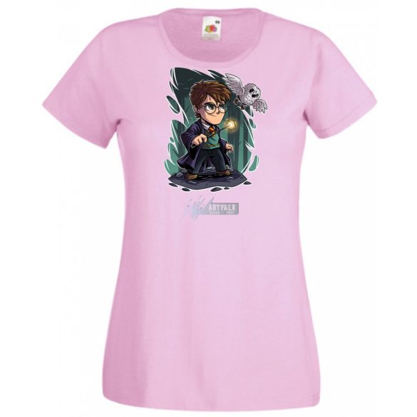 Kicsike varázsló tanonc bagollyal -C - női rövid ujjú póló