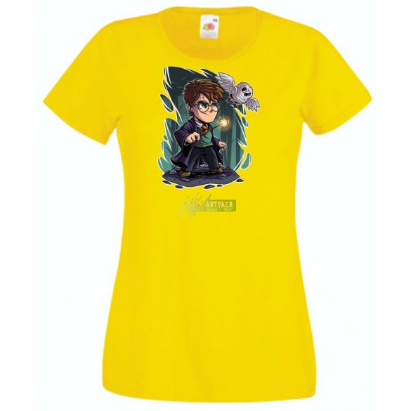 Kicsike varázsló tanonc bagollyal -C - női rövid ujjú póló