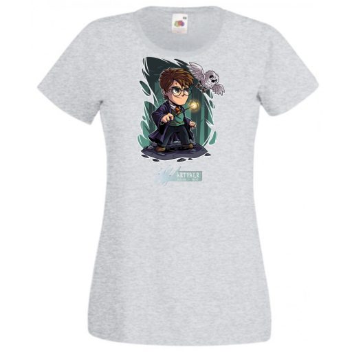 Kicsike varázsló tanonc bagollyal -C - női rövid ujjú póló