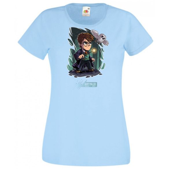 Kicsike varázsló tanonc bagollyal -C - női rövid ujjú póló