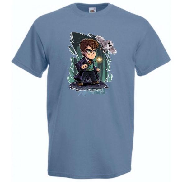 Kicsike varázsló tanonc bagollyal -C - férfi rövid ujjú póló