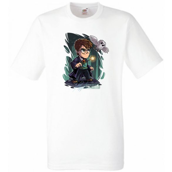 Kicsike varázsló tanonc bagollyal -C - férfi rövid ujjú póló