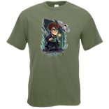 Kicsike varázsló tanonc bagollyal -C - férfi rövid ujjú póló