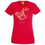 Női fej lepkés sállal női rövid ujjú póló