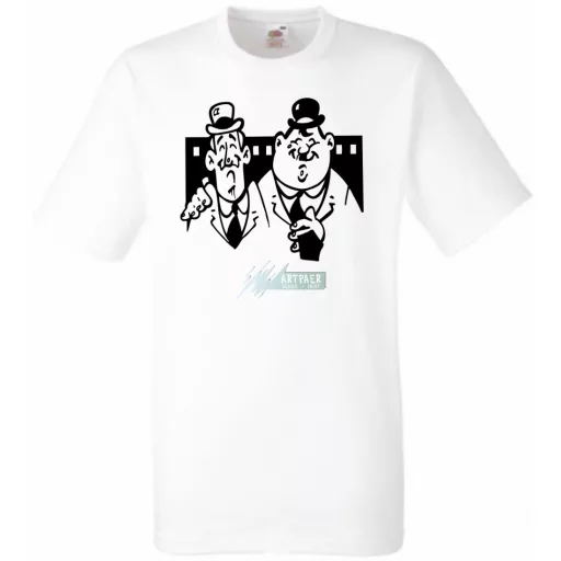 Retro film fan - Stan és Pan férfi rövid ujjú póló